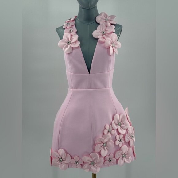 BRONX & BANCO  NWOT Estelle Floral Mini Dress, Blush Pink - Sz XS US 2